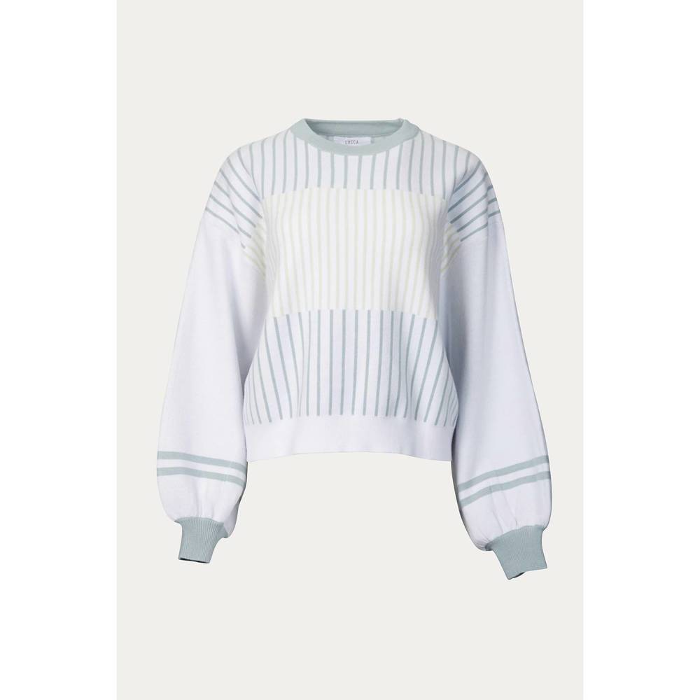 NEW LUCCA hygea slouchy striped sweater in age